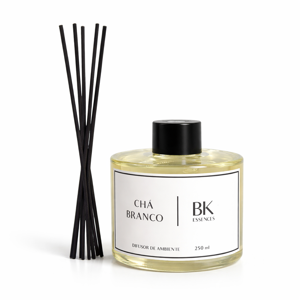 Kit Aromatizador BK Essences Chá Branco (Difusor + Home Spray)